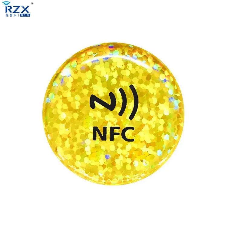 Heißer Social Media NFC Tag Wasserdicht Epoxy NFC Aufkleber für Sharing Kontaktieren informationen