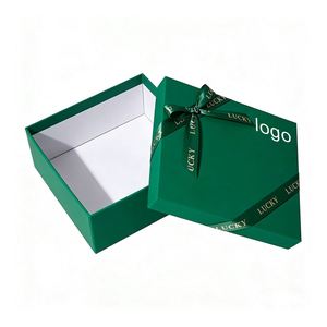 Factory Direct Customizable Eco-Friendly Waterproof Dark Green Paper Gift Box Satin <b>Ribbon</b> Luxury Apparel Premium Gift Packaging - Product Image 2