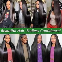 Lace Frontal HD 13x4 en cheveux humains brésiliens vierges ultra-lisses, avec effet de fusion, Super Double Drawn, cuticules entièrement alignées