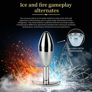 FRRK Plug anal ovale en acier inoxydable avec cavité creuse dissimulée pour le rangement de clés, Cage de chasteté masculine SM pour adultes, jeu érotique OEM - Product Image 4