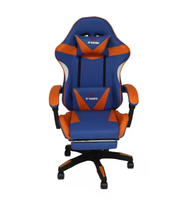 Chaise de bureau exécutive ergonomique en cuir, style course, dossier haut, convertible, pivotante, avec massage et refroidissement 4D, pour le gaming et le télétravail