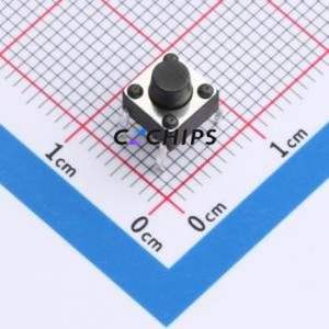 J1L0603110 Tactile Switch Through hole Component (THT)-4P,6x6mm Switch Single Pole Single Throw Round Button 2.6N Through Hole - Product Image 1