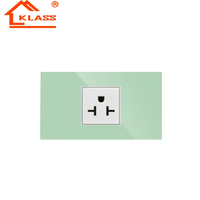 KLASS Prise électrique murale à double panneau en aluminium France et prise de courant EU US pour module de prise Vimar ou legrand