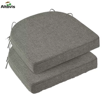 Coussin de chaise universel avec attaches, respirant, en mousse de polyester, pour chaises de salle à manger, de bureau ou de patio