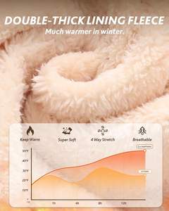 CAMPSNAIL <span class=keywords><strong>Leggings</strong></span> Foderati in Pile al Ginocchio da Donna Spessi Morbidi a Vita Alta Neri con Controllo Pancia Termici Caldi in <span class=keywords><strong>Velluto</strong></span> per l'Inverno Freddo - Product Image 2