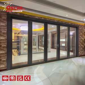 Puertas Plegables de Aluminio de Triple Cristal de Calidad <span class=keywords><strong>para</strong></span> Patio, <span class=keywords><strong>Terraza</strong></span>, Exterior, Puerta Plegable Económica <span class=keywords><strong>para</strong></span> Jardín y Villa - Product Image 1