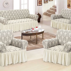 Vải dệt bong bóng jacquard in hình học hiện đại 100% polyester không thấm nước, chống bụi, giặt máy được, bao gồm tất cả bốn ghế sofa - Product Image 2