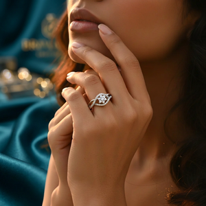 Anillo de Boda Clásico de Diamantes Naturales de Corte Brillante Redondo para Mujer, Plata 925, Elegante Regalo - Product Image 4