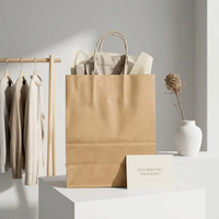 Sacs en papier kraft en gros d'usine, sacs de courses en papier kraft avec poignées torsadées, sacs de boulangerie personnalisables avec logo, en vrac, certifiés écologiques