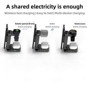 Venta al por Mayor de Dispositivos Electrónicos, Cargador Inalámbrico 3 en 1 de 15w, Estación de Carga Magnética Plegable, Cargador Portátil - Product Image 5