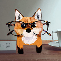 Support à lunettes créatif en bois en forme d'animal, Ornement de rangement, Présentoir de bureau, Étagère de rangement artisanale pour salon et bureau
