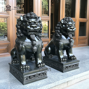 Tradizionale bronzo statua Fu cani <span class=keywords><strong>leoni</strong></span> cinesi guardiani per la vendita - Product Image 2