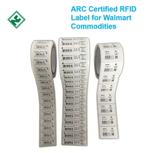 Tag kertas RFID Walmart, sabuk SM UHF bersertifikat ARC, Label kertas RFID Walmart