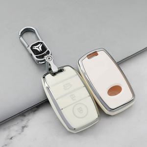 Housse porte-clés en TPU Silver Edge avec porte-clés pour <span class=keywords><strong>Kia</strong></span> Optima Sorento Sportage Soul Forte Niro classe étui à clés de voiture accessoires - Product Image 2