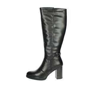 Women's <b>Knee</b> <b>High</b> Boots Black Heel Height 40mm - Product Image 1