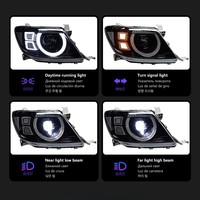 For Toyota Hilux VIGO 2008 Modified Facelift Defender Style Angel Eye Bi-Xenon Bi-LED Projector Plug and Play Headlight Assembly