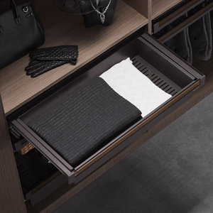 Clothing Organizer Sliding Drawer Rectangle Durable <b>Wardrobe</b> Storage <b>Basket</b> For Closet Use - Product Image 1