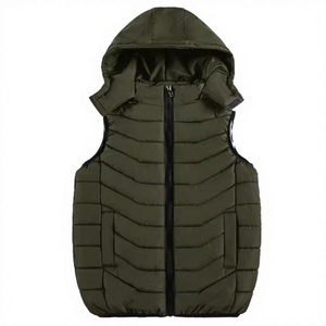 <span class=keywords><strong>Gilet</strong></span> épais en polyester pour garçons, nouvelle collection Printemps-Automne-Hiver 2026, avec capuche amovible, fermeture éclair, couleur unie - Product Image 1