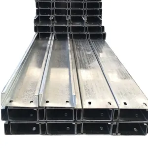 Galvanized cold formed section steel structural C shape profile channel steel strut Slotted C U Z purlin