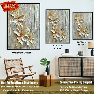 Peinture murale numérique moderne de <span class=keywords><strong>fleurs</strong></span>, impression sur toile verticale brillante en cristal, tableau <span class=keywords><strong>botanique</strong></span>, affiche Art Déco - Product Image 6