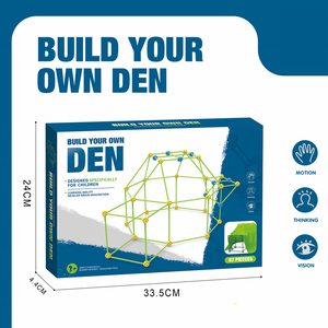 87ชิ้นสร้างบ้านของคุณเองของเล่นพลาสติกป้อมเด็ก DIY เกมของเล่นก่อสร้างอาคารเต็นท์ - Product Image 3