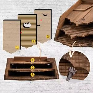 Casa para murciélagos de madera, rectangular, marrón, ecológica, para exteriores, control de plagas, repelente de mosquitos - Product Image 2