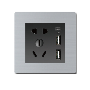 V1-WNWK-USBA/C Champaign Gold Color PC Material Universal Customized Hotel Electrical Switches and <b>Sockets</b> <b>With</b> <b>USB</b> a and Type C - Product Image 4