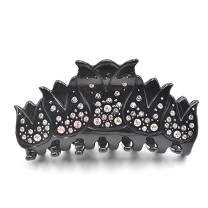 Pháp Thêm Lớn Hay Qúa Updo Claw Tóc Clip Phụ Kiện Sang Trọng Pha Lê Rhinestone Tóc Claw Quá Khổ Lớn Lấp Lánh Tóc Kẹp - Product Image 6