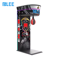 Machine de boxe Punch Power à monnayeur avec affichage LED du score, thèmes multi-motifs, pour centre de jeux d'arcade BLEE