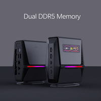 Nuevo Mini PC Empresarial con IA VX6 AMD Ryzen 7 8845HS OEM al por Mayor, con Pantalla LCD, LAN Dual de 2.5G, DDR5, PC de Escritorio para Oficina Empresarial