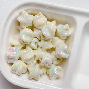 Perline Acriliche a Forma di Macaron e Stella a Cinque Punte, Dipinte UV, con Foro Dritto, per Creazione Fai-da-Te di Cinghie per Telefono, Portachiavi e Accessori per Gioielli - Product Image 4