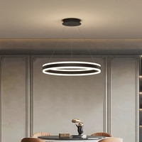 Design de mode Acrylique Led Anneau Lustre Led Luminaires Pour La Décoration De La Maison Lustre Cercle Anneau Lustre