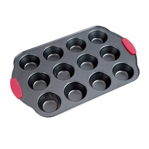 Grande réduction - Ensemble de moules à pâtisserie écologiques en acier au carbone, 5 pièces, antiadhésifs, compatibles lave-vaisselle, avec poignées en silicone - Product Image 6