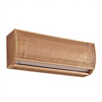 Cache-climatiseur décoratif en bois, en rotin naturel tressé, protection murale esthétique pour climatiseur split