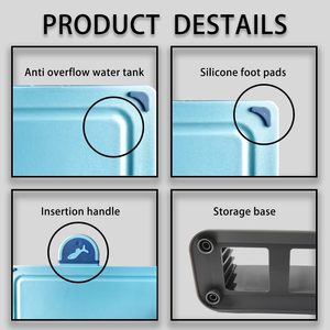 Planche à découper 4-en-1 multifonctionnelle pour la maison, ensemble d'ustensiles de cuisine en plastique personnalisé avec support de rangement - Product Image 4