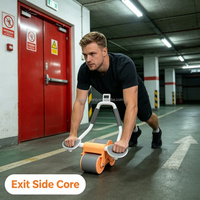Rodillo Abdominal de Entrenamiento para Moldear la Cintura en Adultos, Herramienta Doméstica de Rebote Automático para Ejercicios Abdominales y Pérdida de Grasa Corporal
