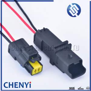 2Pin Connector Automotive konektor otomotif lampu gantung soket untuk Untuk Sigma FCI CON-391 sinyal belok steker dengan kawat - Product Image 1