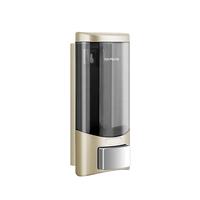 Distributeur de savon transparent rechargeable en plastique ABS pour hôtel, avec logo personnalisé, à fixer au mur, OEM/ODM