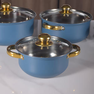 ชุดเครื่องครัวสแตนเลสสตีลสีสันสดใส 12 ชิ้น งานหนัก - ชุดหม้อและกระทะอเนกประสงค์แบบไม่ติดกระทะ ใช้ได้กับเตาทุกประเภท - Product Image 3