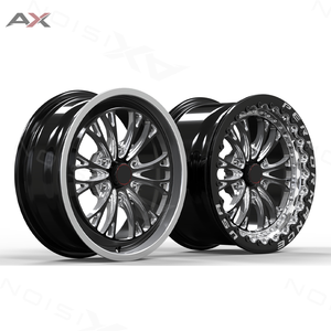 Jantes forgées Vitesse Drag Wheels 15x10 17x10 6x135 6x5.5 Noir brillant usiné Beadlock pour Ford F150 Chevy Silverado Drag Truck - Product Image 1