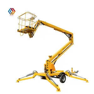 CE/ISO批准的16m 200千克拖车动臂升降机高空作业升降机用于起重设备的维护