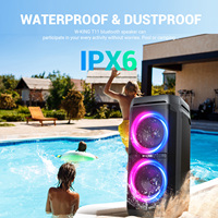 Enceinte de fête W-King T11, enceinte DJ avec woofer, enceinte portable, enceinte sans fil, système audio avec lumière RGB