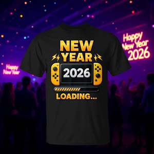 Camiseta con diseño de controlador de videojuegos para la fiesta de Nochevieja, Año Nuevo 2026 - Product Image 3