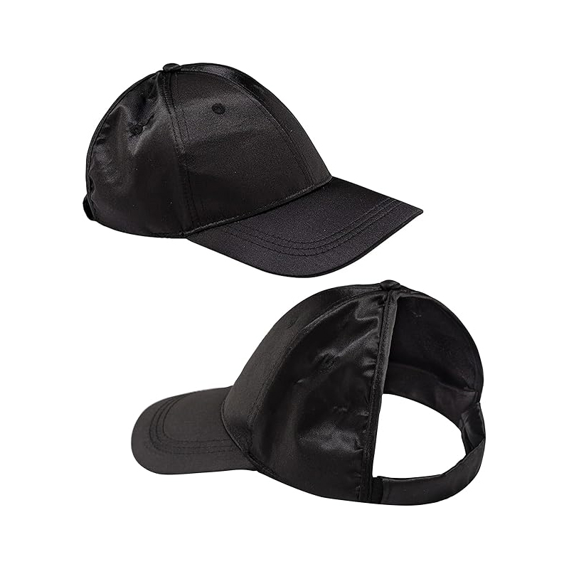Wholesale Custom High Quality Bun Backless Visor Tennis Hat Empty Top Ponytail Baseball Cap for Women