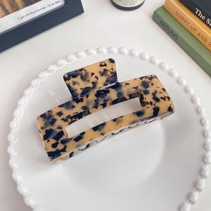 Pinzas <span class=keywords><strong>de</strong></span> Pelo <span class=keywords><strong>de</strong></span> Acetato <span class=keywords><strong>de</strong></span> 13 cm, Estilo Geométrico Europeo <span class=keywords><strong>y</strong></span> Americano, Color Carey, Pinzas <span class=keywords><strong>de</strong></span> Pelo <span class=keywords><strong>de</strong></span> Tiburón Coloridas, Accesorios para el Cabello - Product Image 6