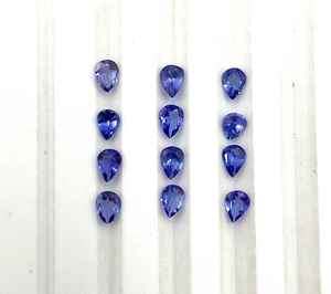 ลูกแพร์ Tanzanite เกรดสูงสุด3x4มม. ลูกปัดอัญมณีเจียระไนแบบหลวมสำหรับทำเครื่องประดับหินแทนซาไนต์ธรรมชาติที่ผ่านการปรับเทียบแล้ว - Product Image 3