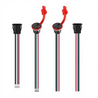 Conector de alimentación USB tipo C hembra, 4 pines, crimpado directo, impermeable IP67, 10A, puerto de carga FPC, cable de alimentación UHF RF para PCB