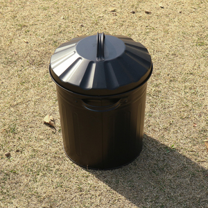 Poubelle à déchets alimentaires mini noire de 15 L de bonne qualité, poubelle à compost droite de 2 gallons, poubelle en acier galvanisé - Product Image 6
