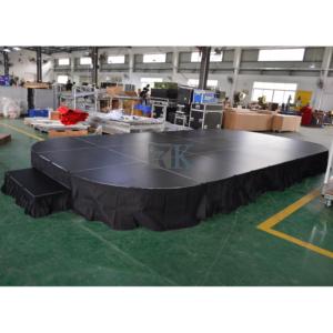 Escenario Portátil Telescópico Modular Ligero con Elevadores de Aleación de Aluminio y Plataforma de Madera Contrachapada, Fácil de Montar para Eventos - Product Image 1