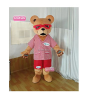 Usine de gros personnalisé de haute qualité fête cosplay location légèrement mascotte ours gros adulte gros ours costume pour mariage
